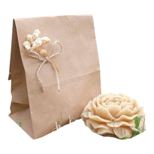 Божур в крафт торбичка